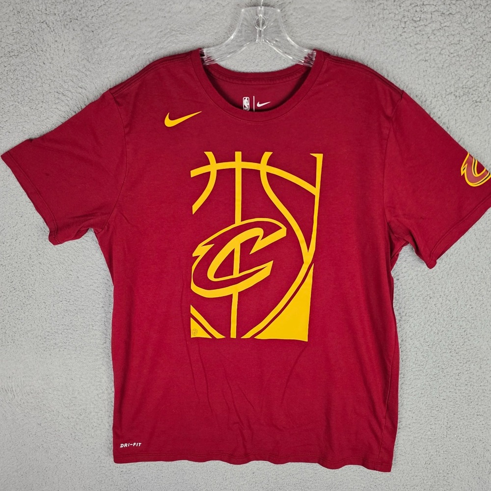 Nike Shirt Mens XL Red Cleveland Cavaliers Dri-Fit NBA Basketball AJ2410-677